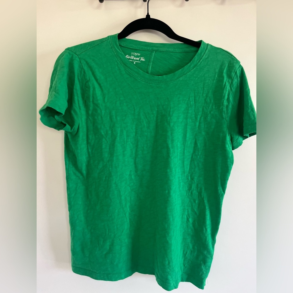 Linen J Crew tshirt kelly green in size S